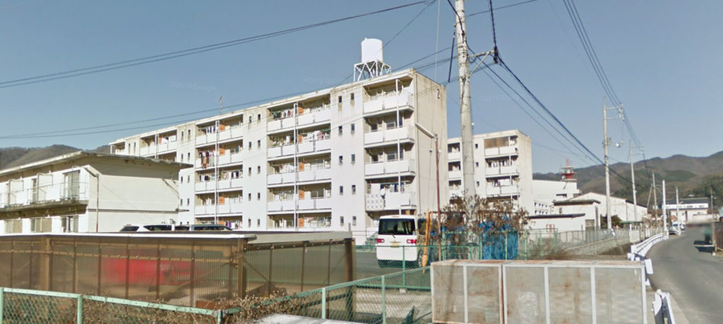 原田南町には雇用促進住宅、日本たばこ社宅、警察官舎、教員社宅などが集結していた。（GoogleMapから）