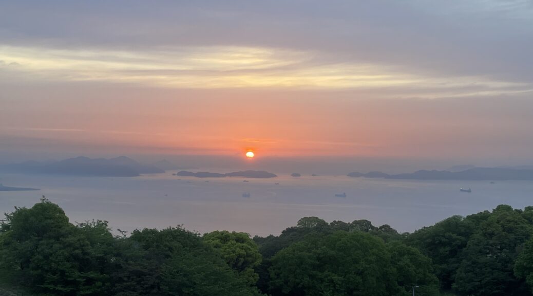 展望台から見える日の出。サンライズです。